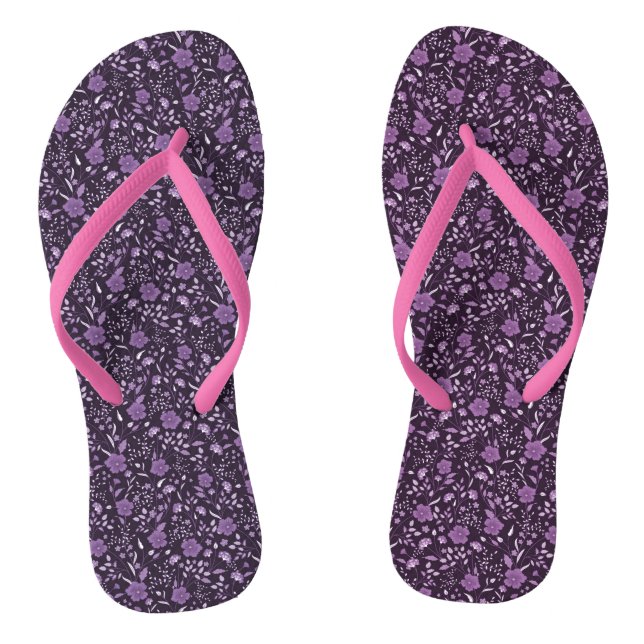 Elegante Moderne florale Rose Flip Flops (Fußbett)