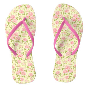 Elegante Moderne florale Rose Flip Flops