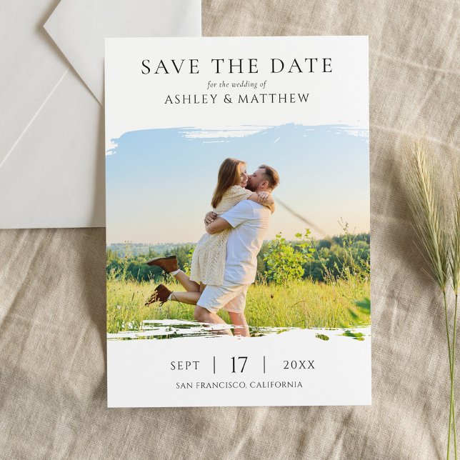 Elegante moderne Foto-Hochzeit - Rettet das Datum Save The Date (Von Creator hochgeladen)