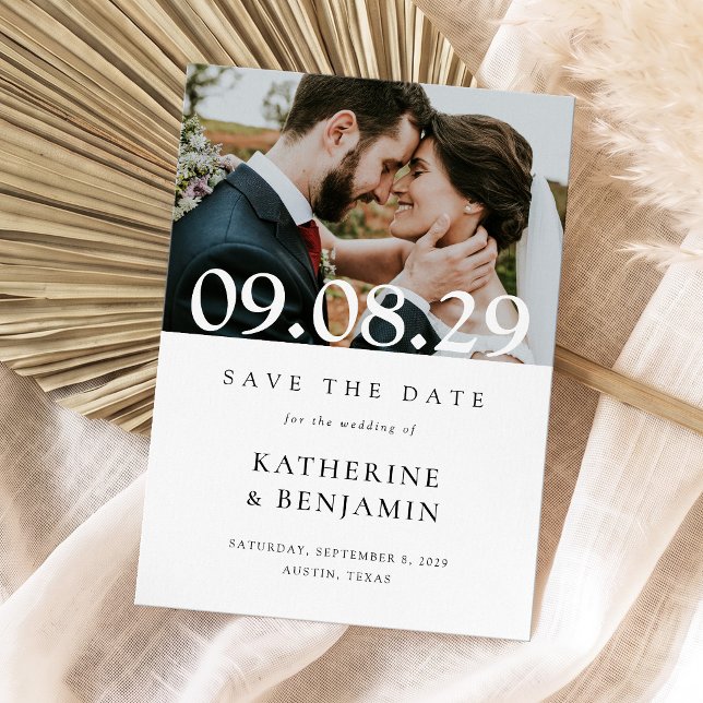Elegante moderne Foto-Hochzeit Save The Date (Von Creator hochgeladen)