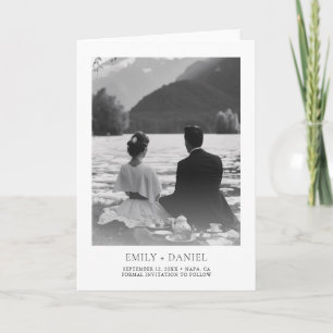 Elegante moderne Foto-Hochzeit - Save-the-Date Karte