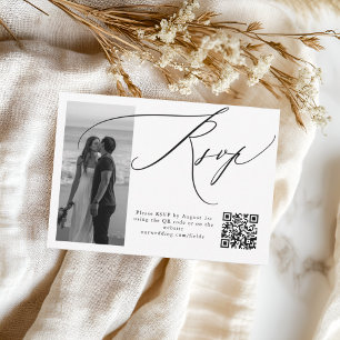 Elegante moderne Foto Wedding RSVP Card Karte