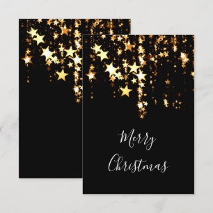 elegante moderne frohe Weihnachtsgolden-Sterne Einladung