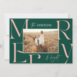 Elegante moderne fröhliche Weihnachts-Foto-Typogra Ankündigung