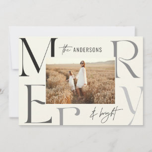 Elegante moderne fröhliche Weihnachts-Foto-Typogra Ankündigung