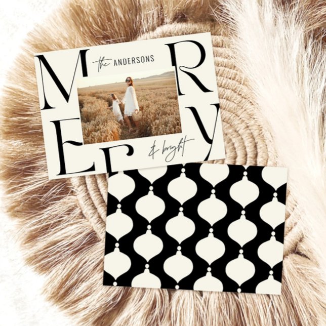 Elegante moderne fröhliche Weihnachts-Foto-Typogra Ankündigung (Von Creator hochgeladen)