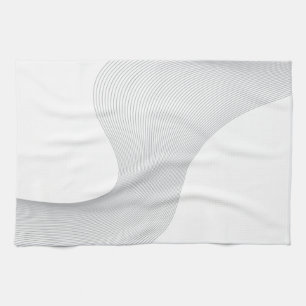 Elegante, moderne, futuristische Wave Abstraktion Geschirrtuch