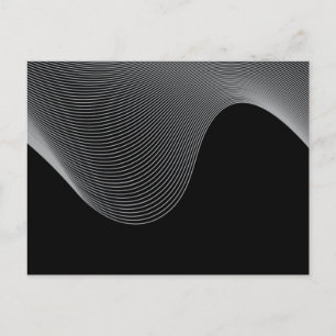 Elegante, moderne, futuristische Wave Abstraktion Postkarte