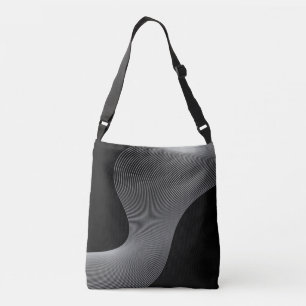 Elegante, moderne, futuristische Wellenabstraktion Tragetaschen Mit Langen Trägern