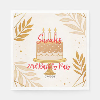 elegante, moderne Geburtstagsparty Serviette
