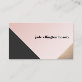 Elegante moderne geometrische Formen wie Gold, Sch Visitenkarte