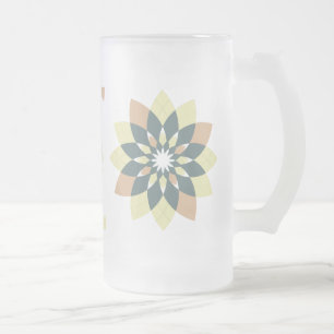 Elegante moderne geometrische Sternenbursts Mattglas Bierglas