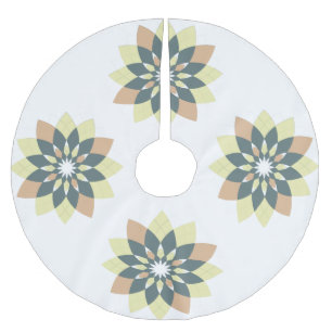 Elegante moderne geometrische Sternenbursts Polyester Weihnachtsbaumdecke