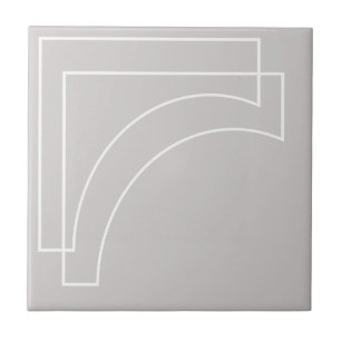 Elegante moderne geometrische Weiße und Graue Fliese