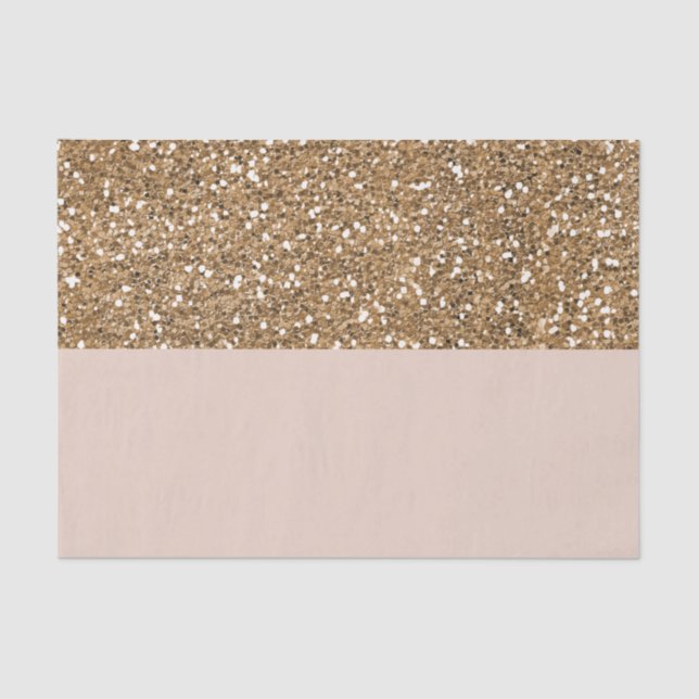 Elegante Moderne Glitzer Rose Goldenes Blush Glam  Seidenpapier (Vorderseite)