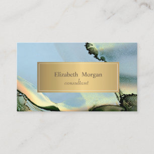 Elegante moderne Gold-Alkohol-Tinte Visitenkarte