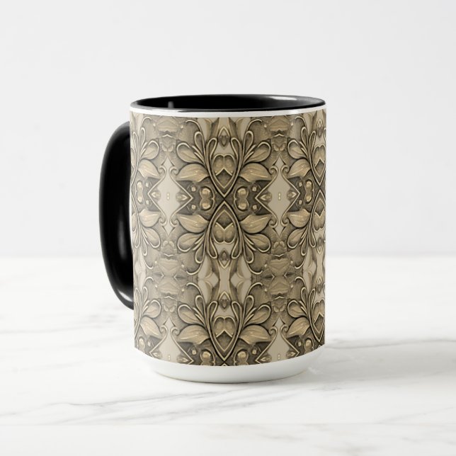 Elegante Moderne Gold dekorative Tasse (Vorderseite Links)