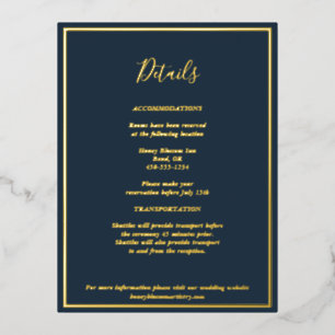 Elegante, moderne Gold-Detailkarte Folie Einladungspostkarte