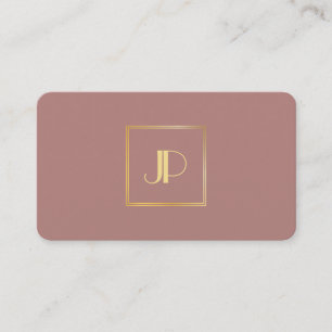 Elegante moderne goldene Monogramm-Vorlage für Pro Visitenkarte