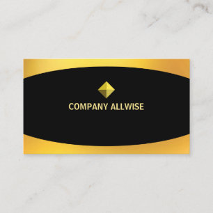Elegante moderne goldene und schwarze Markenidenti Visitenkarte