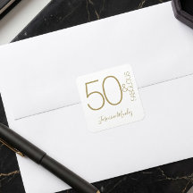 Elegante moderne goldene weiße 50 & Fabelhafte Geb