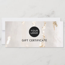 Elegante moderne Goldfolie-Geschenkgutschein