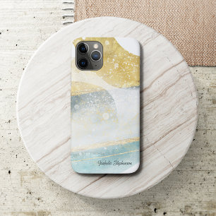 Elegante moderne Goldfolie und teal-abstrakt Case-Mate iPhone Hülle