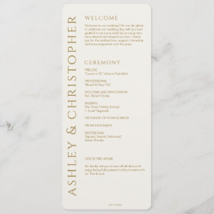 Elegante Moderne Goldhochzeit Programm