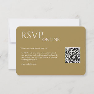 Elegante Moderne Goldhochzeit RSVP Karte