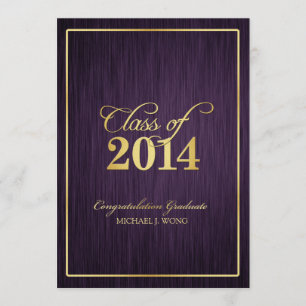 Elegante moderne Goldklasse von Abschluss 2014 Einladung