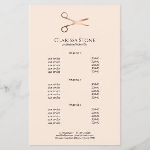 Elegante, moderne Goldschere der Rose Flyer