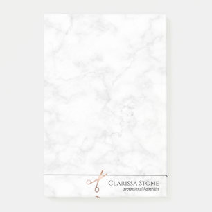 Elegante, moderne Goldschere der Rose Post-it Klebezettel