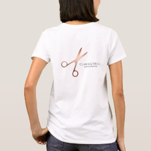 Elegante, moderne Goldschere der Rose T-Shirt