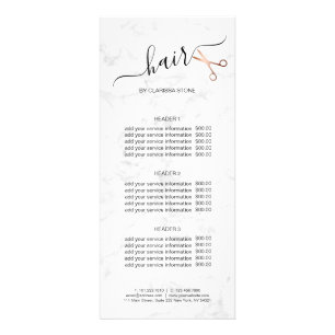 Elegante, moderne Goldschere der Rose Werbekarte