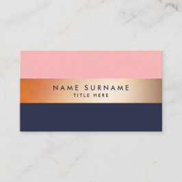 Elegante moderne Goldstreifen-Blau-Visitenkarte Visitenkarte