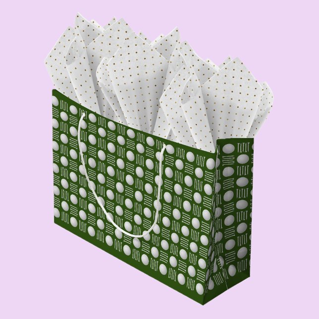 Elegante Moderne Golf Ball & T-Shirt Green Große Geschenktüte (Von Creator hochgeladen)