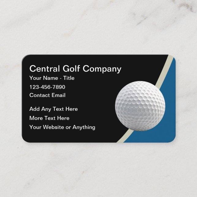 Elegante moderne Golf Geschäft  Visitenkarte (Vorderseite)