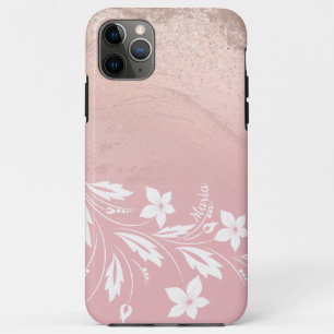 Elegante moderne Gradienten Rose Goldener Glitzer Case-Mate iPhone Hülle