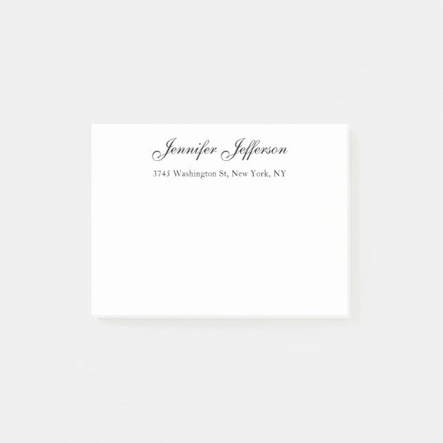 Elegante moderne Handschrift schlicht professionel Post-it Klebezettel (Vorderseite)