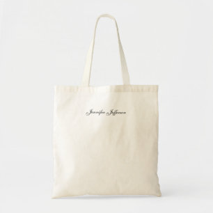 Elegante moderne Handschrift schlicht professionel Tragetasche