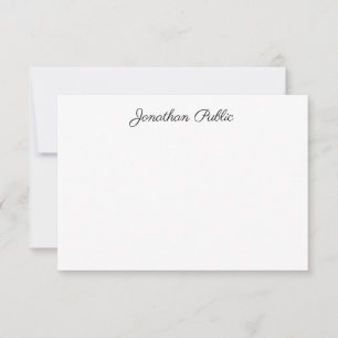 Elegante moderne Handwriting-Skriptnamenvorlage Mitteilungskarte