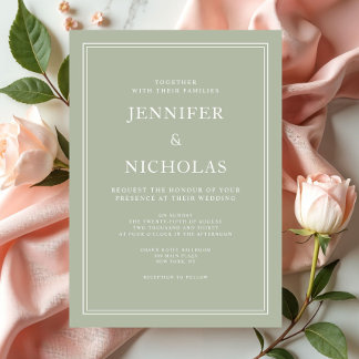 Elegante, moderne Heirat Einladung