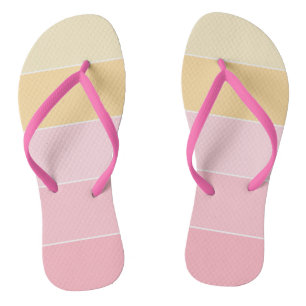 Elegante moderne, helle Farben Rosa Rosa Gelb Blau Flip Flops
