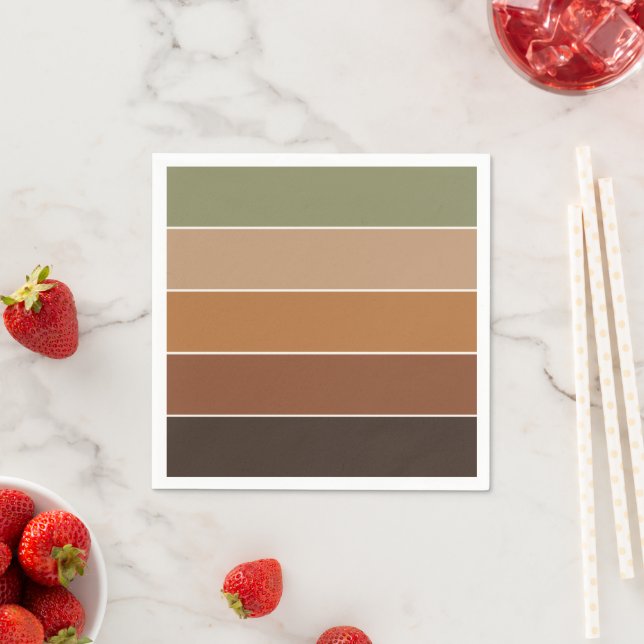 Elegante moderne Herbstfarben gestreift Serviette (Beispiel)