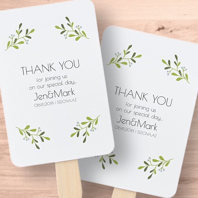 Elegante moderne Hochzeit. Danke. Fächer (Von Creator hochgeladen)