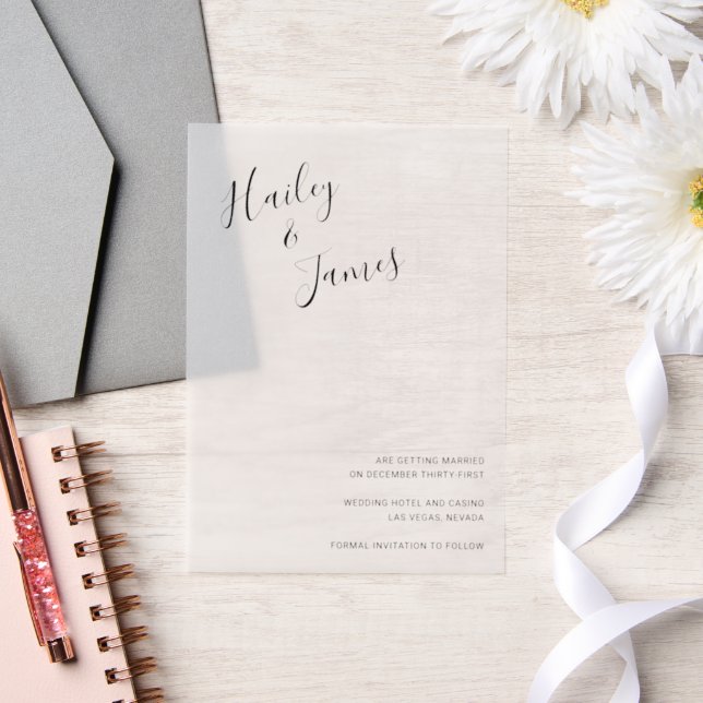 Elegante moderne Hochzeit rettet das Datum (Hochzeit)