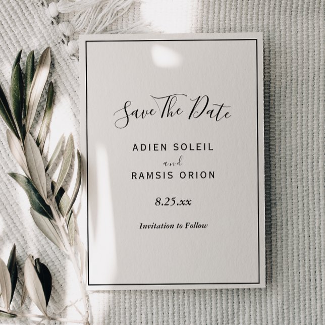 Elegante moderne Hochzeiten retten das Datum Save The Date (Von Creator hochgeladen)