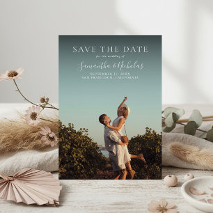 Elegante moderne Hochzeitsfoto - Save-the-Date-Kar Save The Date