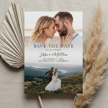 Elegante moderne Hochzeitsfoto - Save-the-Date