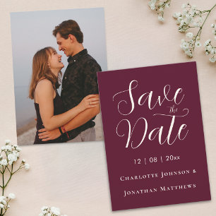 Elegante moderne Hochzeitsfotografie Save The Date